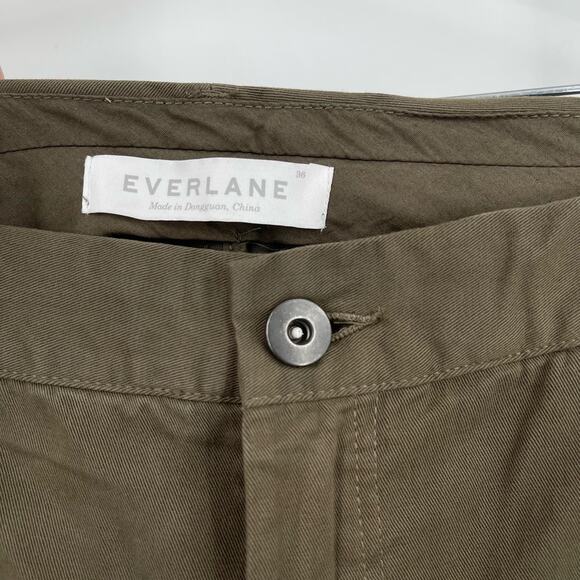 Everlane Cotton Chino Trouser Pants Green Women's Size 36 NWOT - Picture 5 of 6